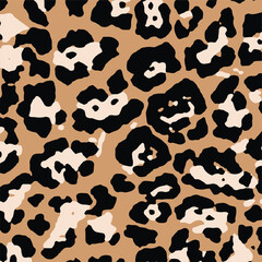 Abstract animal skin leopard seamless pattern design. Jaguar, leopard, cheetah, panther fur. Seamless camouflage background for fabric, textile, design, cover, wrapping.