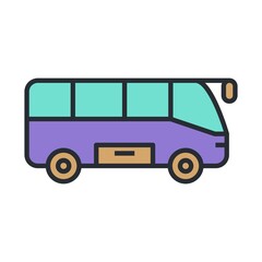Bus icon. Public transportation symbol.