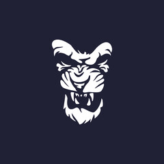 Wild Angry Lion Head Logo Vector Template Illustration Design Mascot Animal