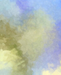 Watercolor painted background. Abstract Illustration wallpaper. Brush stroked painting. 2D Illustration.