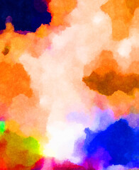 Obraz premium Watercolor painted background. Abstract Illustration wallpaper. Brush stroked painting. 2D Illustration.