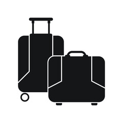 Travel bag icon design. isolated on white background