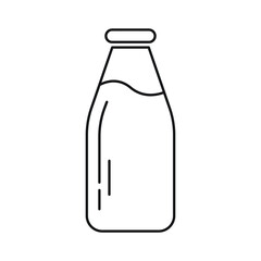 Milk Bottle icon design. isolated on white background