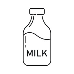 Milk Bottle icon design. isolated on white background