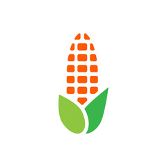 Corn icon, isolated on white background, vector illustration.