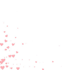 Pink heart love confettis. Valentine's day corner