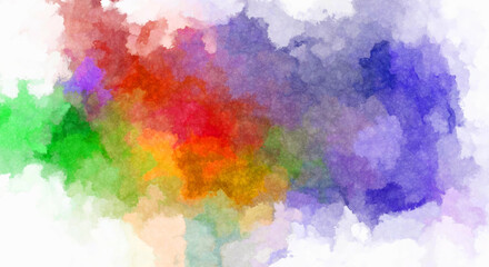 Watercolor painted background. Abstract Illustration wallpaper. Brush stroked painting. 2D Illustration.