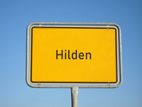 Ortsschild Hilden