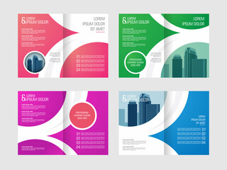 Modern business brochure, flyer, cover, annual report design template with space for photo. Vector illustration