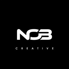 NOB Letter Initial Logo Design Template Vector Illustration
