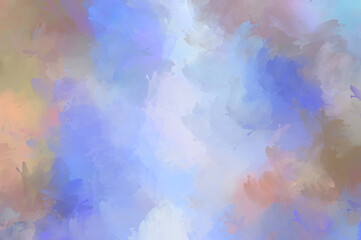 Abstract background of colorful brush strokes. Brushed vibrant wallpaper. Painted artistic creation. Unique and creative illustration.