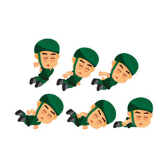 Soldier Die game character for creating shooter action games