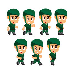 Soldier Run game character for creating shooter action games