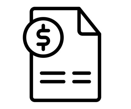 recommend clip art: invoice document accounting single isolated icon with outline style