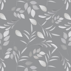  Beautiful seamless pattern beautiful flower and leaves Premium Vector