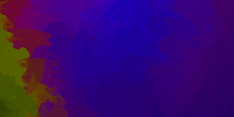 Painted artistic creation. Brushed vibrant wallpaper. Unique and creative illustration. Abstract background of colorful brush strokes.