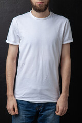 man in white t shirt