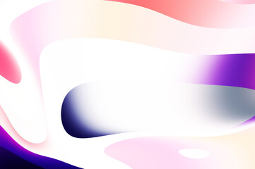 Fluid abstract background with colorful gradient. 2D illustration of modern movement.