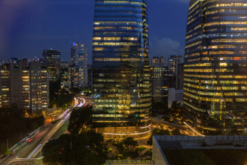 Fototapeta premium Sao Paulo, megacity night picture