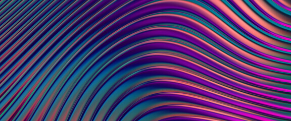 Abstract background. Colorful wavy reflective design wallpaper. Graphic illustration for wallpaper, banner, background, card, book cover or website.