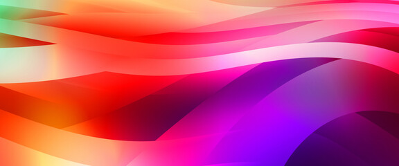 Abstract background with colorful gradient. Vibrant graphic wallpaper with stripes design. Fluid 2D illustration of modern movement.