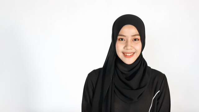 Asian Muslim woman wearing hijab religious cloth