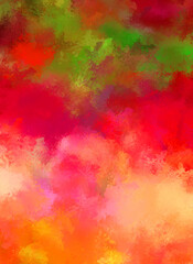 Creative abstract painting. Background with artistic brush strokes. Colorful and vibrant illustration. Painted art.