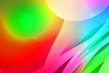 Abstract background with colorful gradient. Vibrant graphic wallpaper with stripes design. Fluid 2D illustration of modern movement.