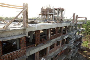 Terrace of a under construction building