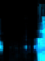 Layers of colorful and vibrant geometrical shapes. Digital illustration of a tech layout. Futuristic design template.