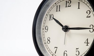 Alarm Clock on White Background. Time Management Concept.