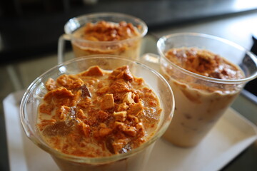 Dalgona coffee latte