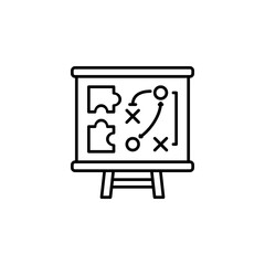 strategy vector icon line style. Perfect for website, application, commerce, presentation, logo and more. simple, thin and modern outline icon