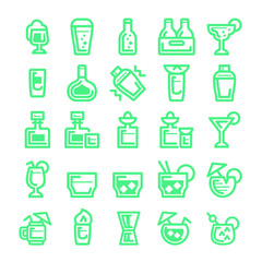 Drink and Party icons set