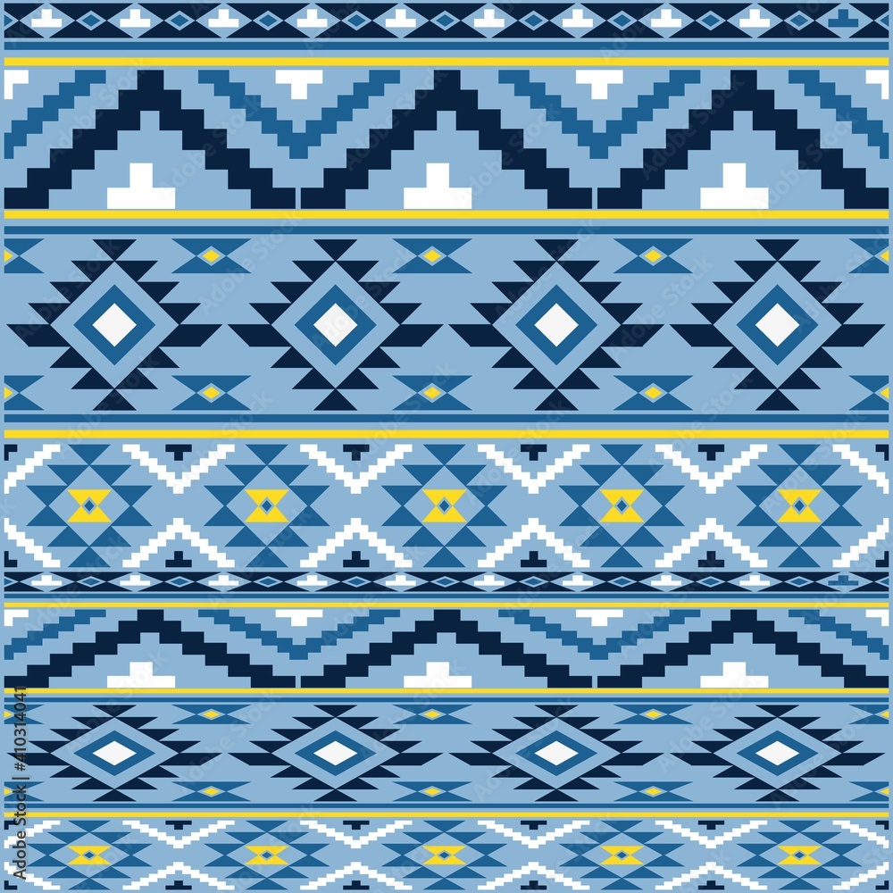 Wall mural illustration pattern ethnic design with colors and background for fashion design or other products