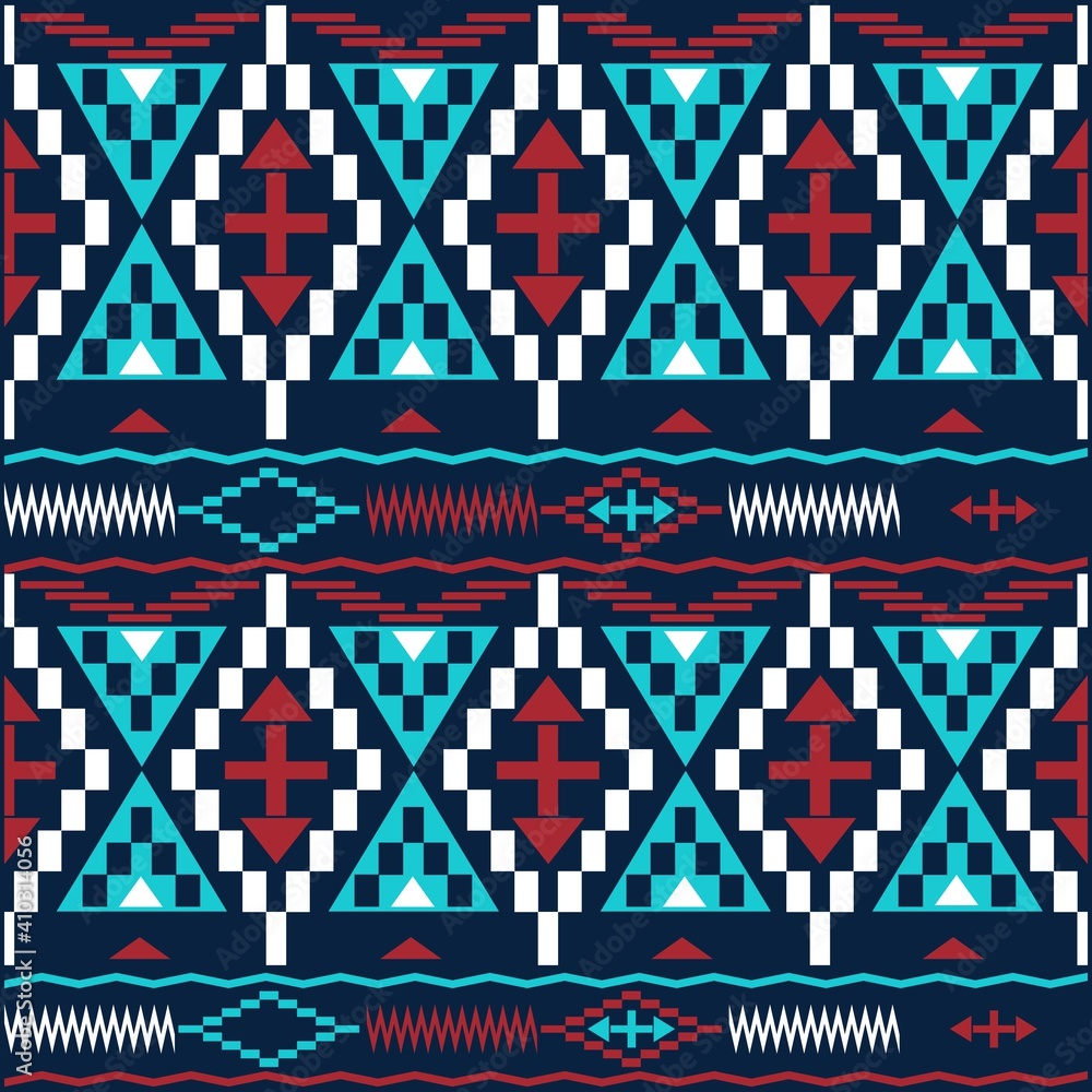 Poster illustration pattern ethnic design with colors and background for fashion design or other products