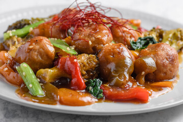 肉団子の甘酢餡