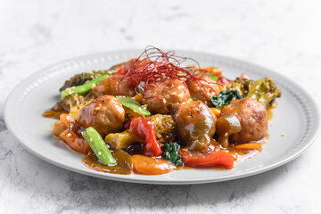 肉団子の甘酢餡