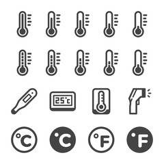thermometer and temperature icon set,vector and illustration