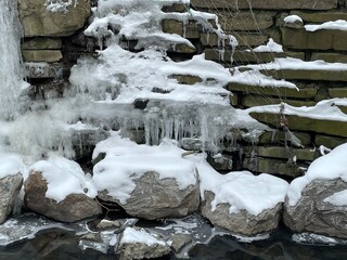 waterfall in the mountains