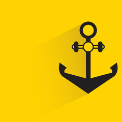 anchor drop shadow on yellow background