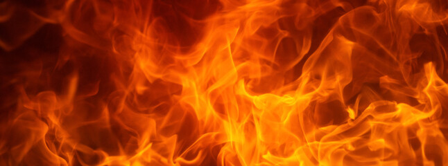 Fire flame texture. Blaze flames background for banner. Burning concept. © Volodymyr