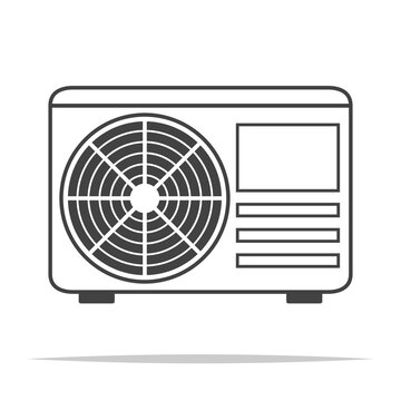 AC Outdoor Unit Icon Vector Isolated