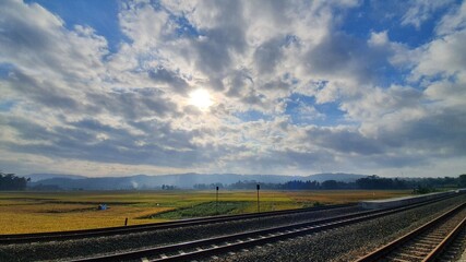 Fototapeta premium railway in the countryside