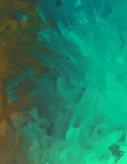 2D illustration of colorful brush strokes. Decorative texture painting. Vibrant paint pattern backdrop.