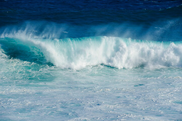 海岸に打ち寄せる大波