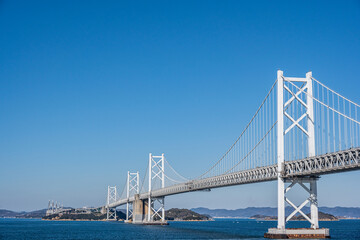 瀬戸大橋記念公園から瀬戸大橋を望む