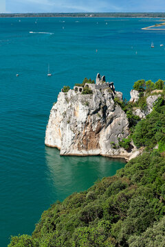 overlooking the Gulf of Trieste on the Adriatic Sea in Italy.