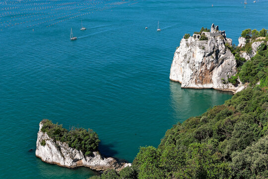 overlooking the Gulf of Trieste on the Adriatic Sea in Italy.