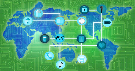 世界とit技術のイメージ